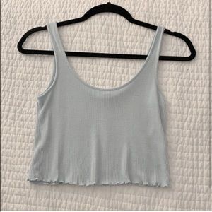 Light blue crop top
